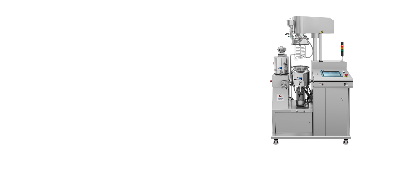 Turbo MEK is the Lab vacuum turbo emulsifier suitable for processing liquid and creamy products for laboratories, pilot plants and very small-scale productions.