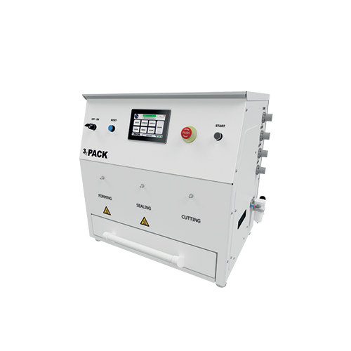 The three station blistering machine, which is thermoforming, sealing, coding and cutting blisters in PVC/ALU and ALU/ALU.
